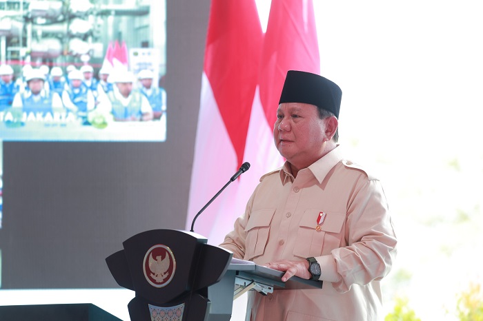 Presiden RI Prabowo Subianto saat meresmikan 37 proyek ketenagalistrikan nasional yang tersebar di 18 provinsi. (Dok. Tim Media Prabowo)