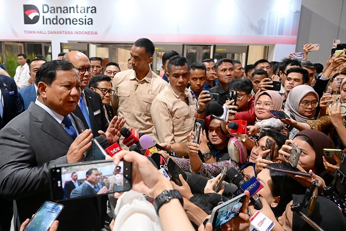 Acara Town Hall Meeting pengurus Badan Pengelola Investasi Daya Anagata BPI Nusantara (Danantara) bersama para direksi BUMN. (Facebook.com @Setkab RI)