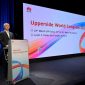 John Cai, President of Router Domain, Huawei Data Communication Product Line, delivering a speech