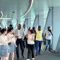 Photo shows African youth media representatives visiting the Daze Lake International Talent Community in Wangcheng District of Changsha City, central China's Hunan Province.