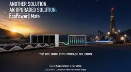 GCL SI showcases its EcoPower Mate mobile PV-storage solution at Oil & Gas Indonesia 2026 in Jakarta
