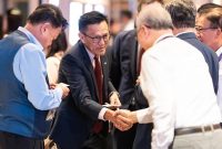 Delegates network during the 29th Asian Shared Services & Outsourcing Week at One Farrer Hotel in Singapore